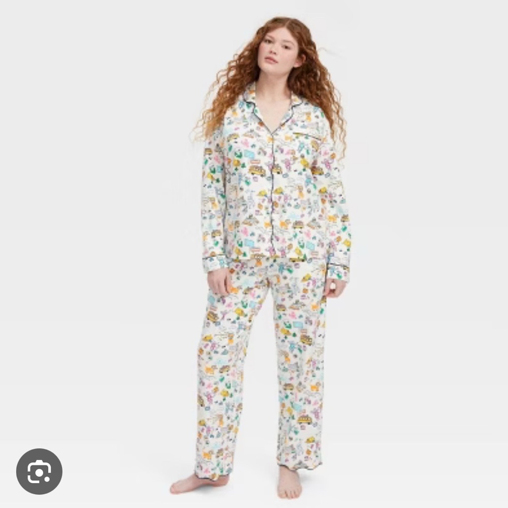 🎯🐇NWT! Roller Rabbit Target Road Trip L Pajama Pants & Button Down 2 Pc Set
